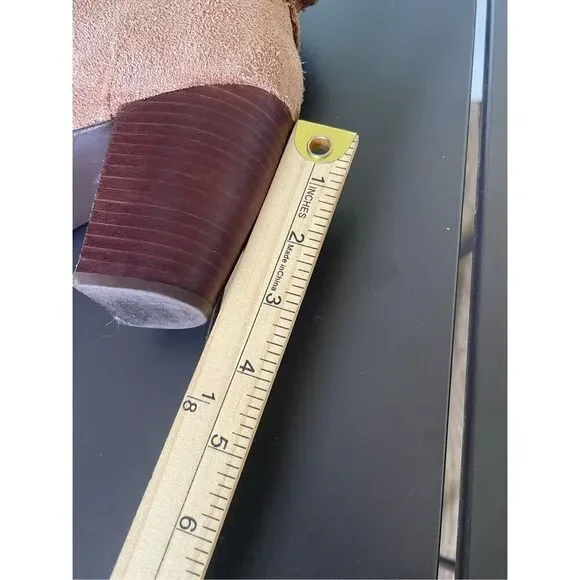 UGG Analise Chestnut Lace Up Ankle Boots Suede Chunky Heel Size 10 - Picture 12 of 13